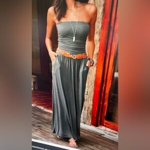 LASCANA Maxi Dress Color Olive Size 10